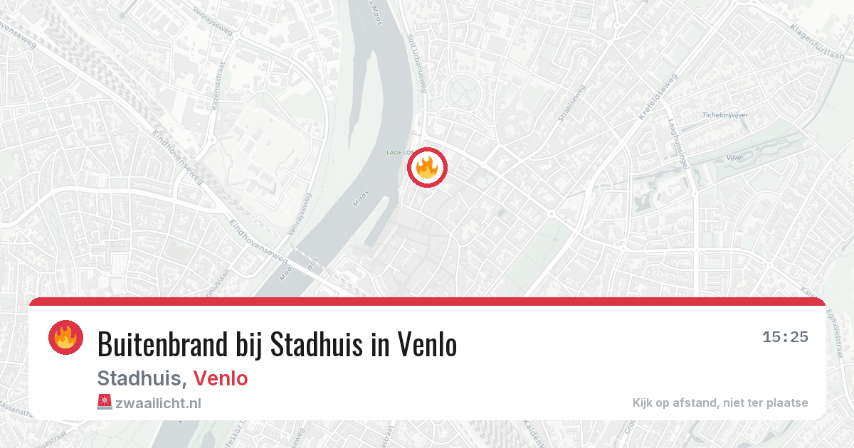 Buitenbrand bij Stadhuis in Venlo — 17 jan 2026