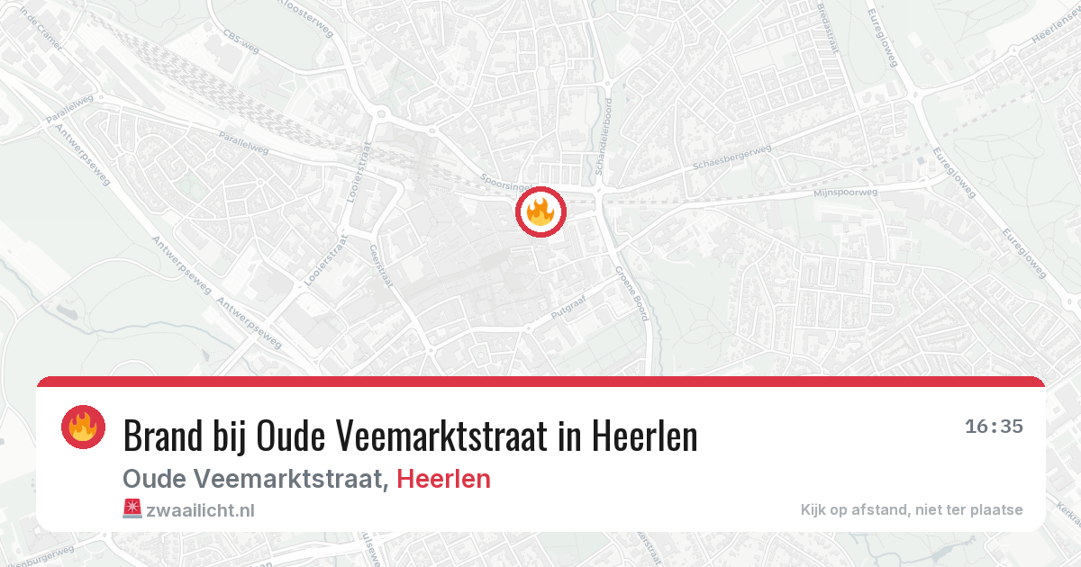 Brand bij Oude Veemarktstraat in Heerlen — 6 apr 2026