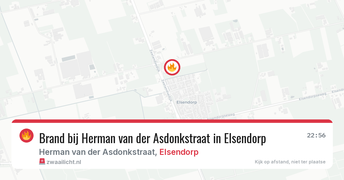 Brand bij Herman van der Asdonkstraat in Elsendorp — 24 mei 2026