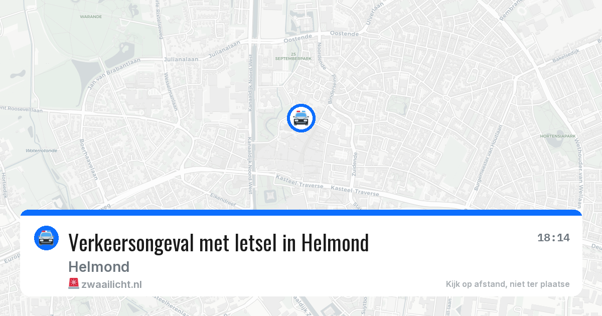 Verkeersongeval met letsel in Helmond — 3 mei 2026