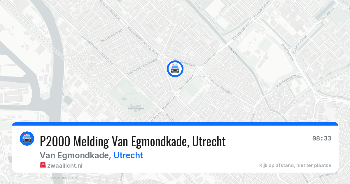 P2000 Melding Van Egmondkade, Utrecht — 16 jun 2026