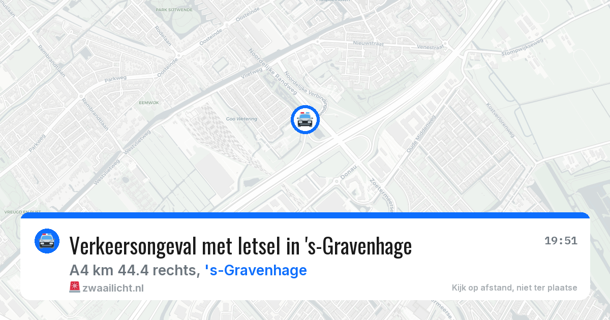 Verkeersongeval met letsel in 's-Gravenhage — 12 aug 2026