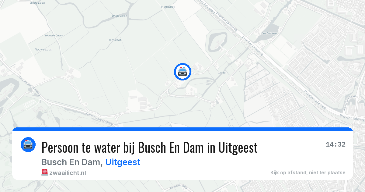 Persoon te water bij Busch En Dam in Uitgeest — 6 aug 2026