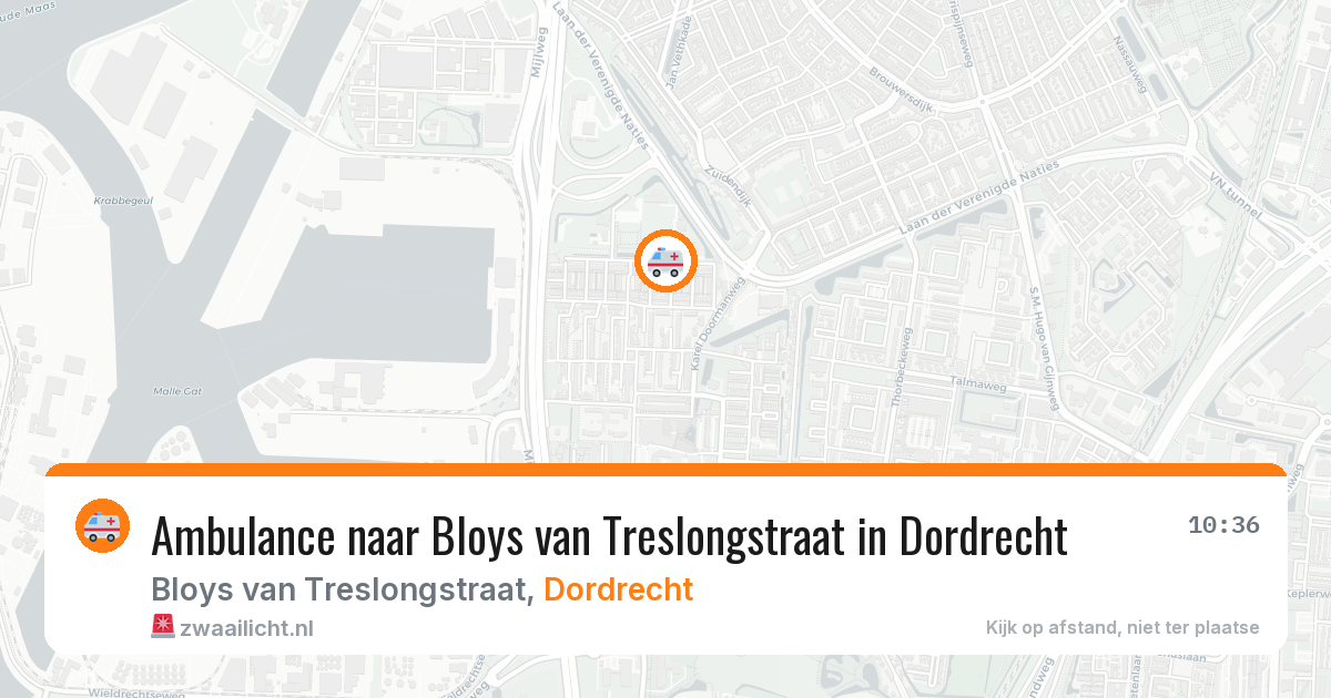 Ambulance naar Bloys van Treslongstraat in Dordrecht — 22 mei 2026