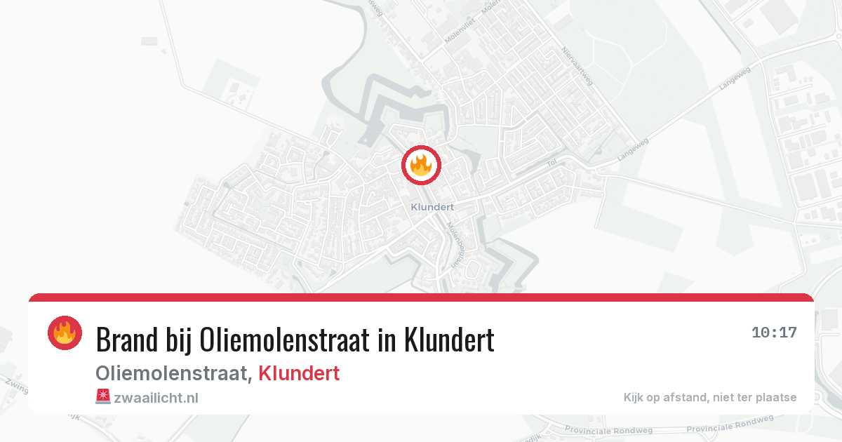 Brand bij Oliemolenstraat in Klundert — 24 jun 2026