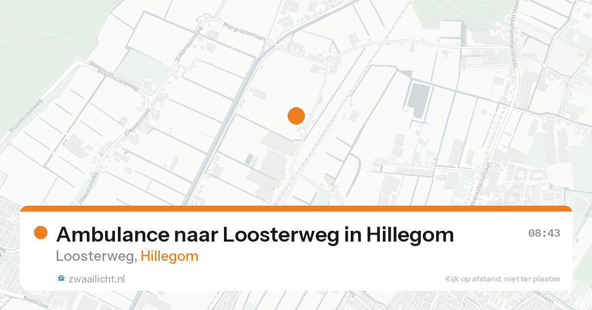 Ambulance naar Loosterweg in Hillegom — 21 aug 2026