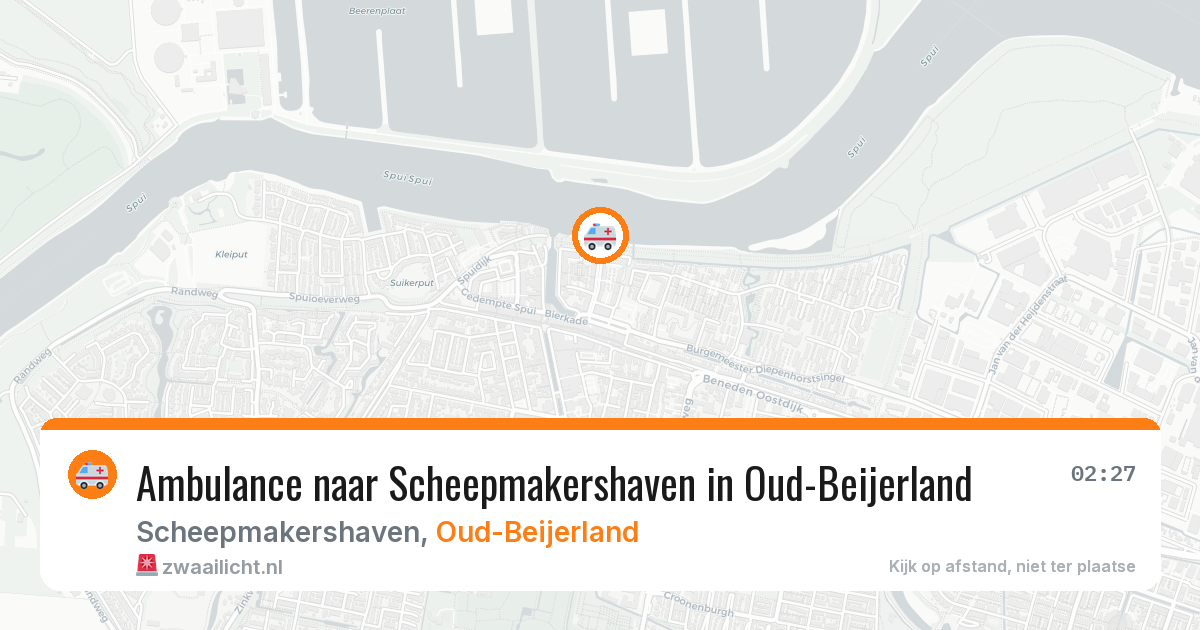Ambulance naar Scheepmakershaven in Oud-Beijerland — 30 mrt 2026