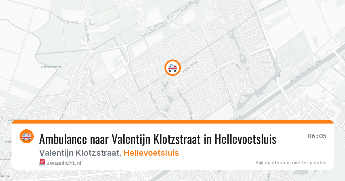 Ambulance naar Valentijn Klotzstraat in Hellevoetsluis — 19 mei 2026