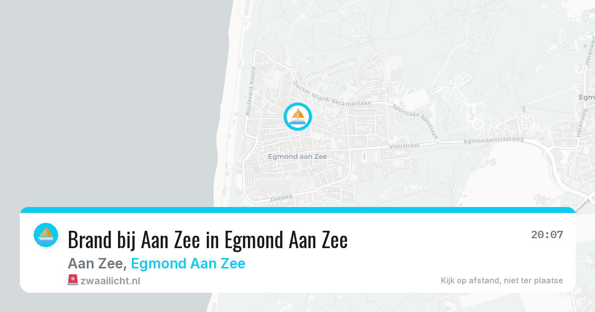 Brand bij Aan Zee in Egmond Aan Zee — 19 jun 2026
