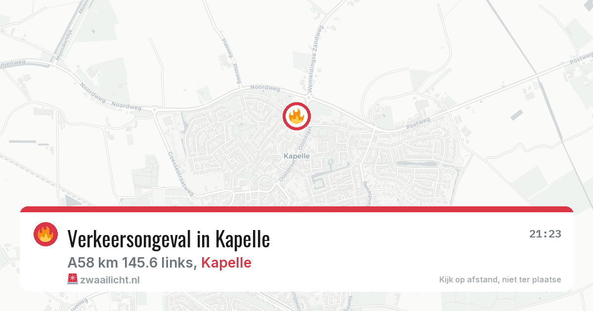 Verkeersongeval in Kapelle — 2 mei 2026