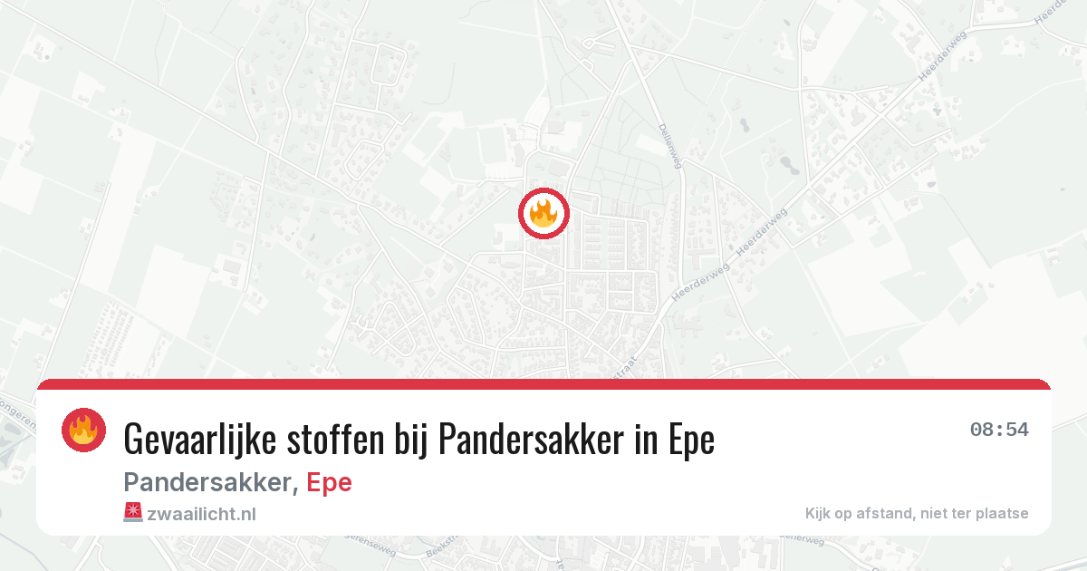 Gevaarlijke stoffen bij Pandersakker in Epe — 15 mei 2026