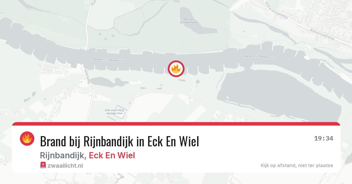 Brand bij Rijnbandijk in Eck En Wiel — 16 jul 2026