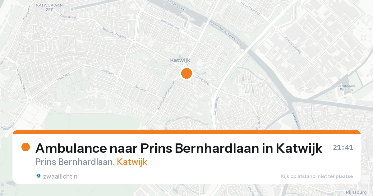 Ambulance naar Prins Bernhardlaan in Katwijk — 16 aug 2026