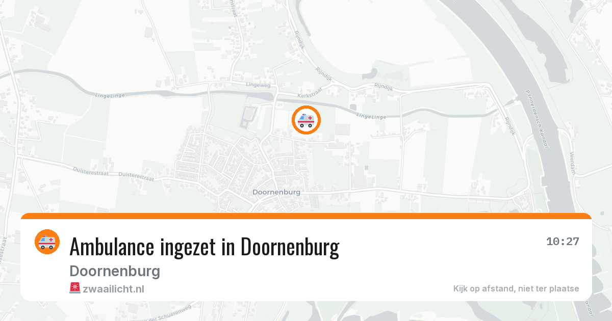 Ambulance ingezet in Doornenburg — 12 aug 2026