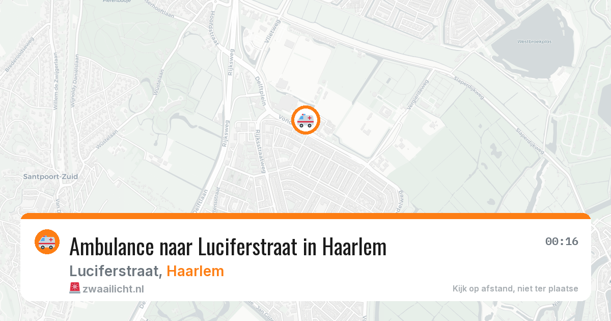 Ambulance naar Luciferstraat in Haarlem — 28 jun 2026