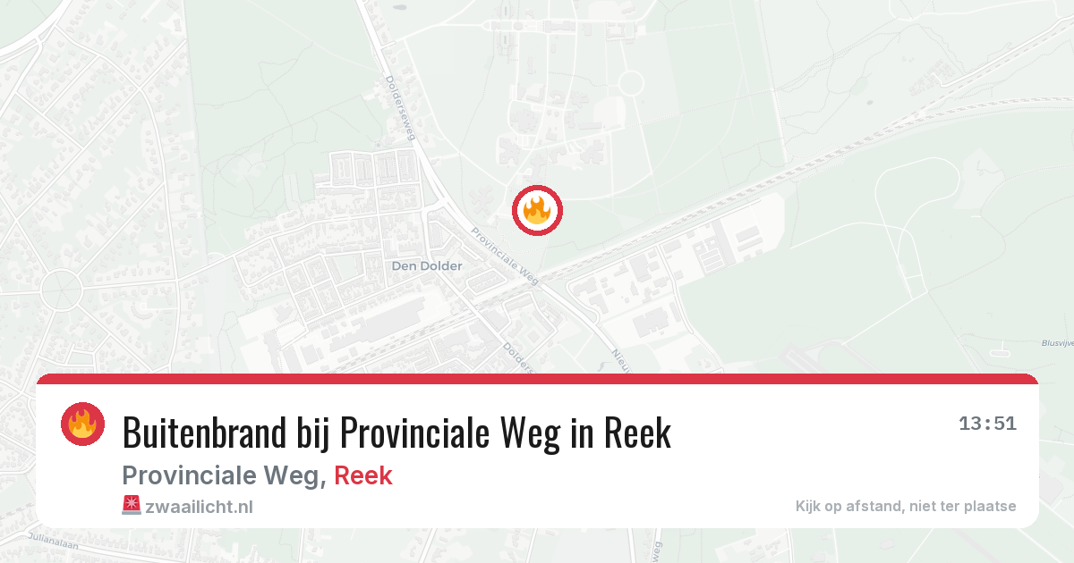 Buitenbrand bij Provinciale Weg in Reek — 17 jul 2026