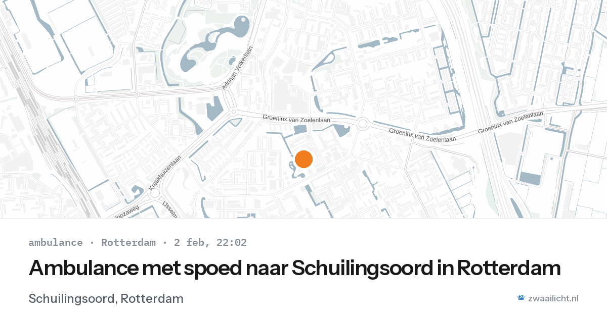 Ambulance met spoed naar Schuilingsoord in Rotterdam — 2 feb 2026