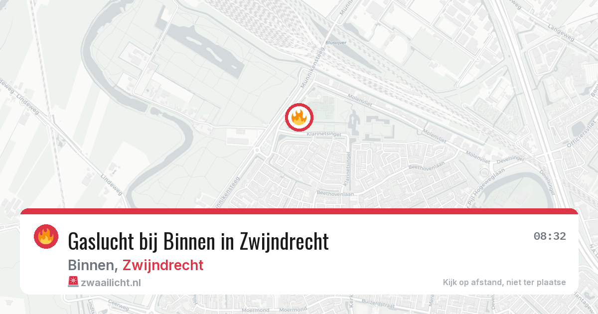 Gaslucht bij Binnen in Zwijndrecht — 12 aug 2026