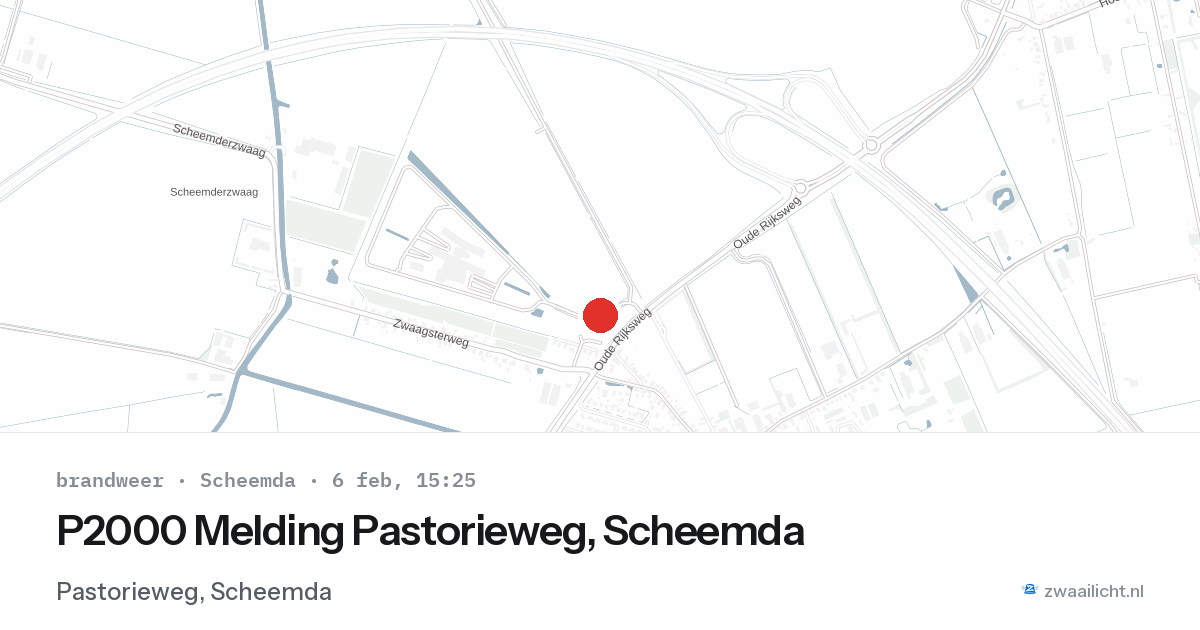 P2000 Melding Pastorieweg, Scheemda — 6 feb 2026
