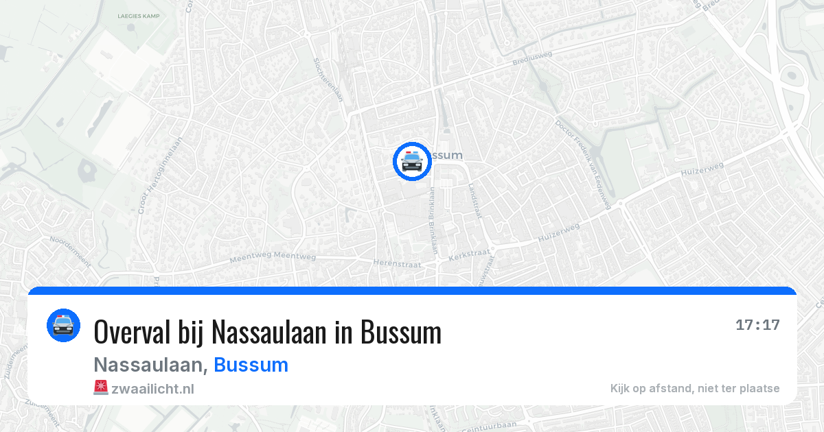 Overval bij Nassaulaan in Bussum — 3 aug 2026