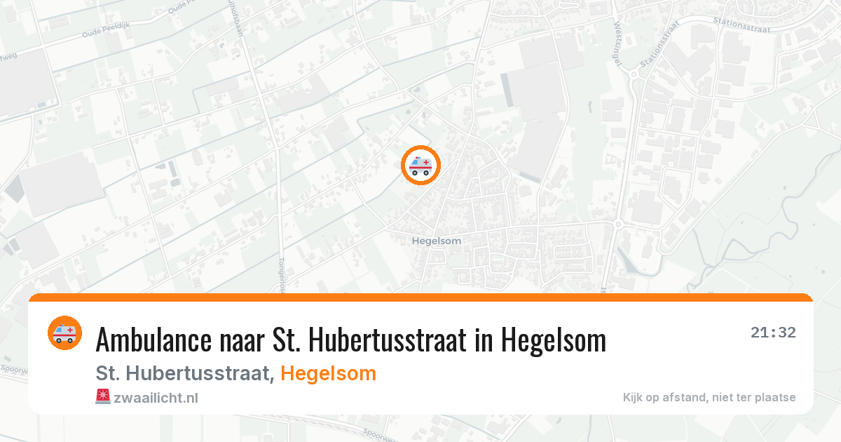 Ambulance naar St. Hubertusstraat in Hegelsom — 3 jul 2026