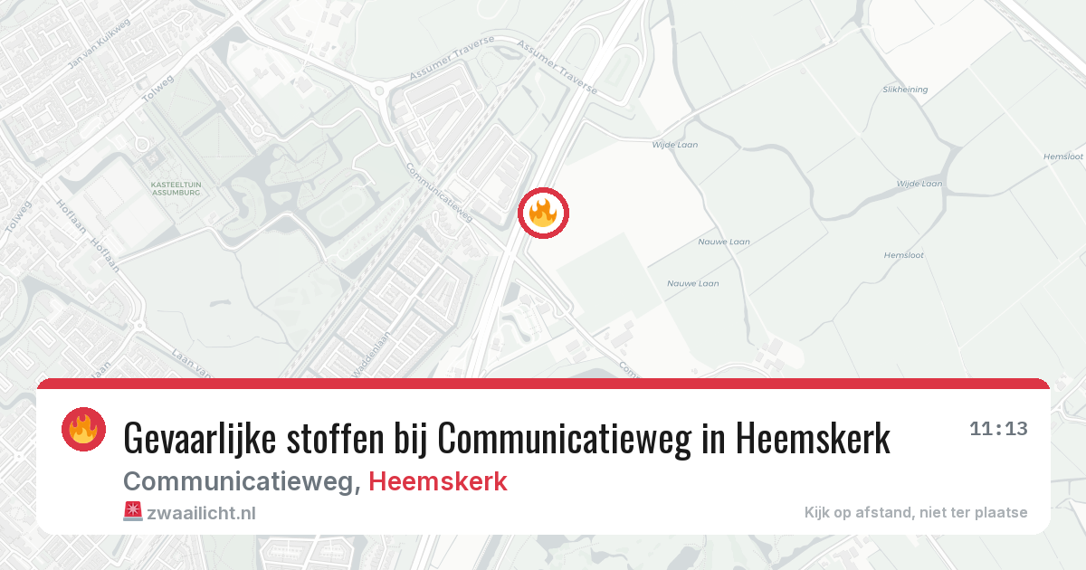 Gevaarlijke stoffen bij Communicatieweg in Heemskerk — 31 mrt 2026