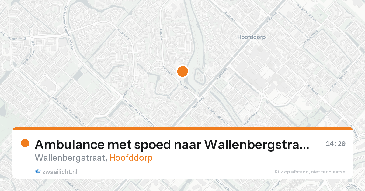 Ambulance met spoed naar Wallenbergstraat in Hoofddorp — 28 mei 2026