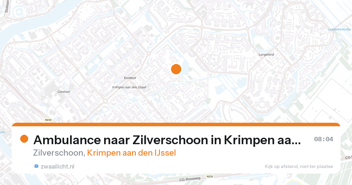 Ambulance naar Zilverschoon in Krimpen aan den IJssel — 28 aug 2026