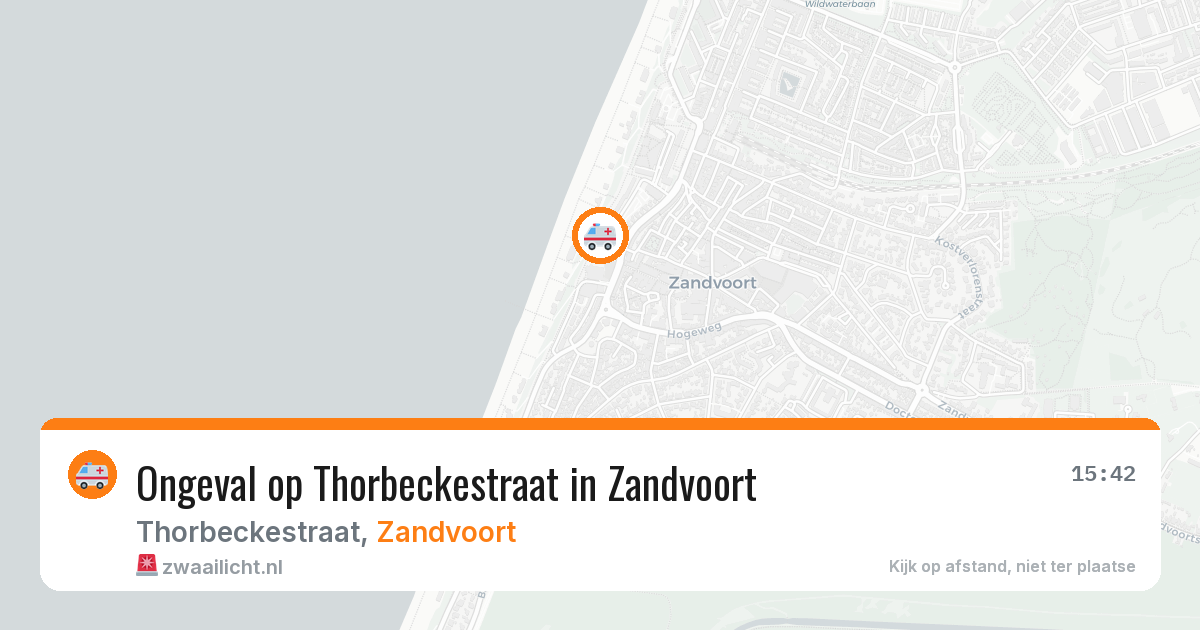 Ongeval op Thorbeckestraat in Zandvoort — 10 mei 2026