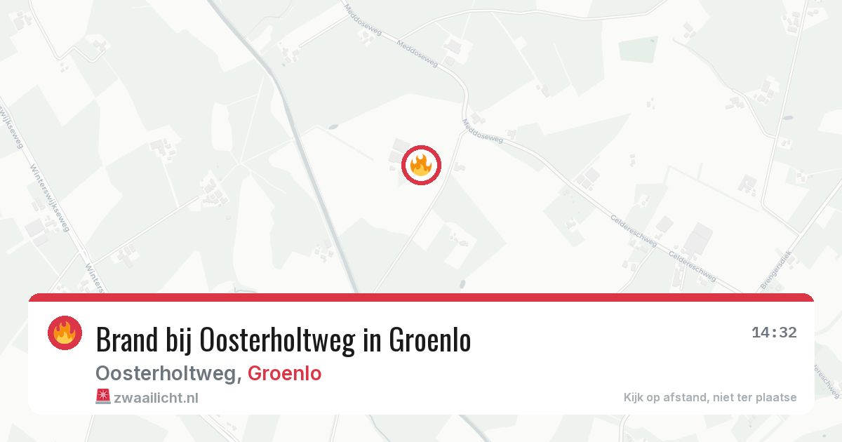 Brand bij Oosterholtweg in Groenlo — 30 mrt 2026