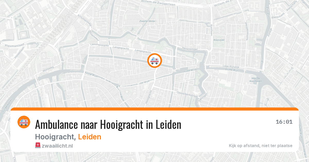 Ambulance naar Hooigracht in Leiden — 3 jul 2026