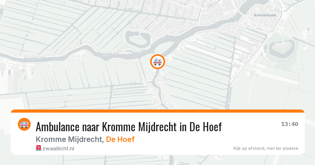 Ambulance naar Kromme Mijdrecht in De Hoef — 28 apr 2026