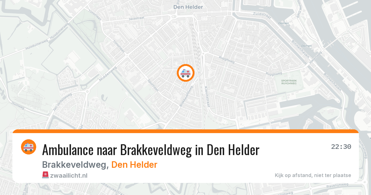 Ambulance naar Brakkeveldweg in Den Helder — 9 aug 2026