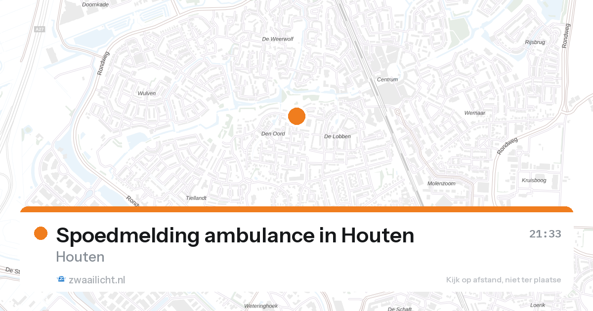 Spoedmelding ambulance in Houten — 26 mei 2026