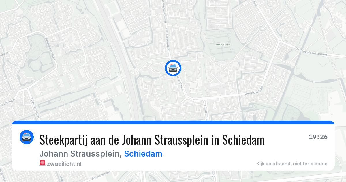 Steekpartij aan de Johann Straussplein in Schiedam — 17 mei 2026