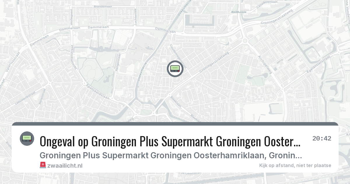Ongeval op Groningen Plus Supermarkt Groningen Oosterhamriklaan in Groningen — 3 feb 2026