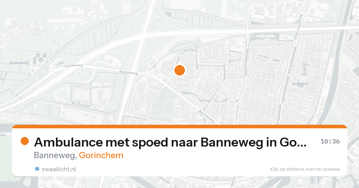 Ambulance met spoed naar Banneweg in Gorinchem — 25 mrt 2026