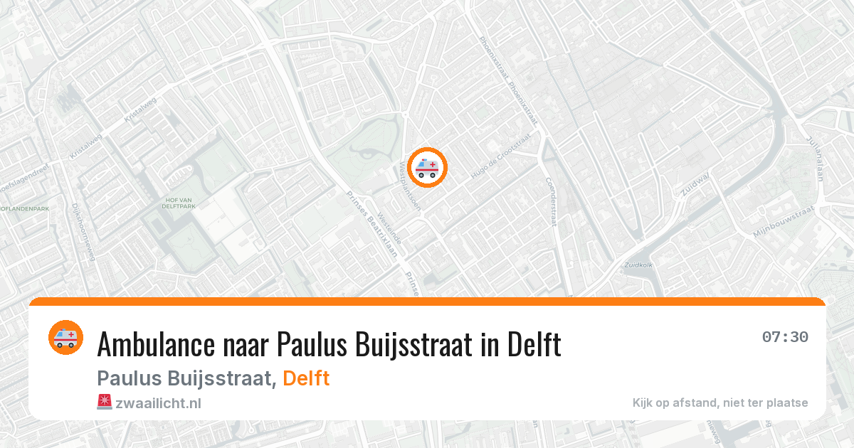 Ambulance naar Paulus Buijsstraat in Delft — 11 jul 2026