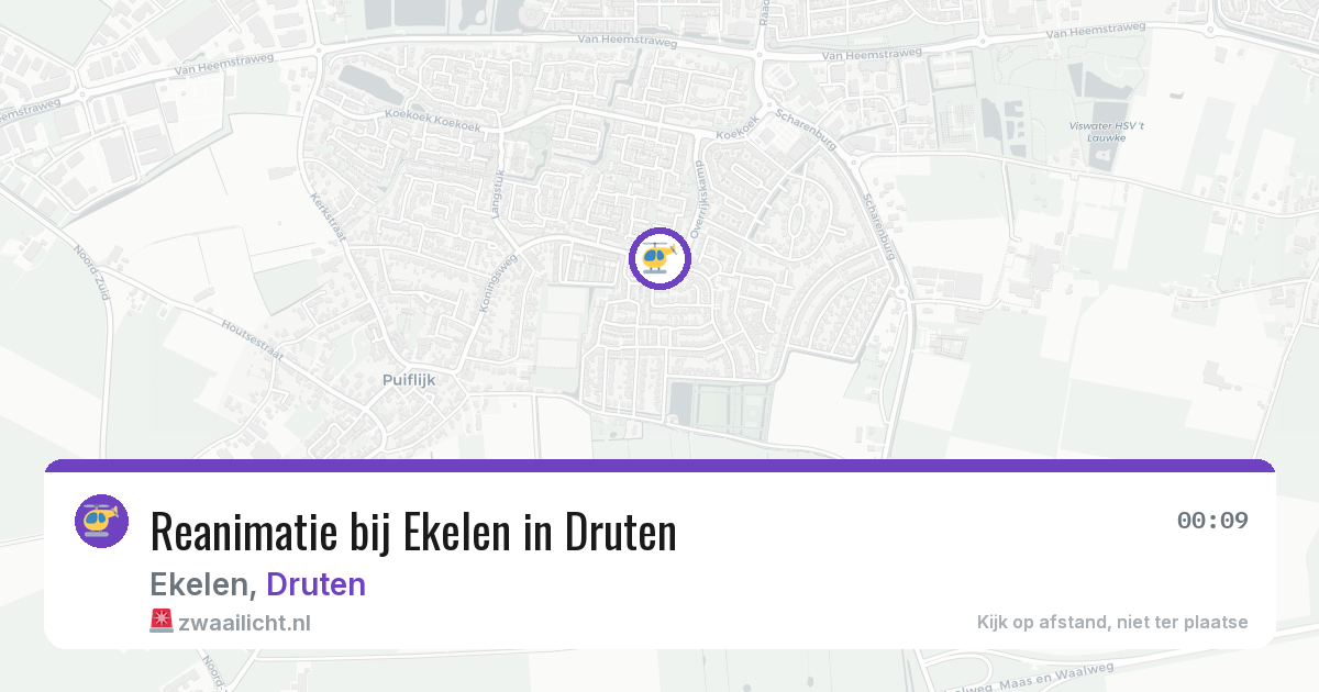 Reanimatie bij Ekelen in Druten — 21 jun 2026