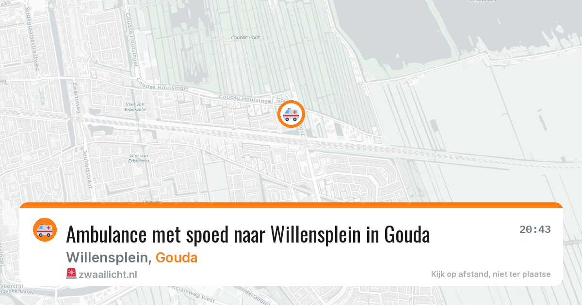 Ambulance met spoed naar Willensplein in Gouda — 21 mei 2026