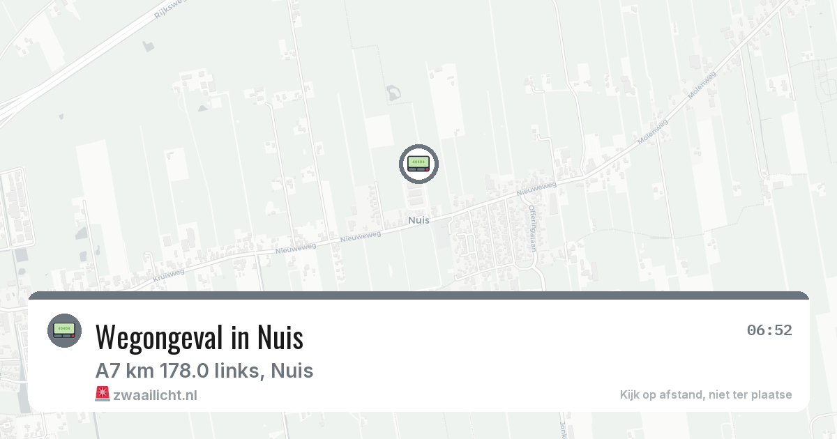 Wegongeval in Nuis — 22 feb 2026