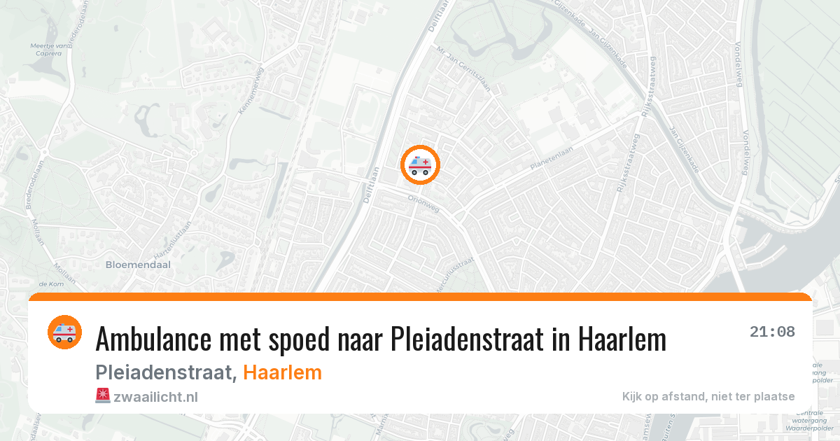 Ambulance met spoed naar Pleiadenstraat in Haarlem — 24 jan 2026