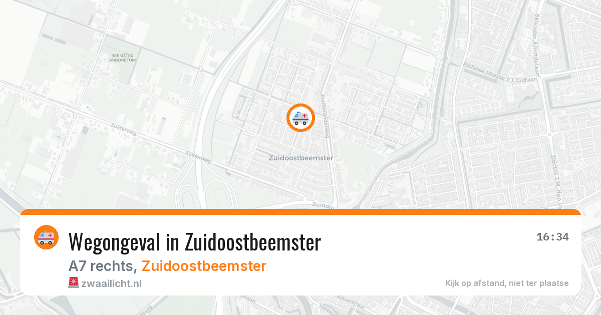 Wegongeval in Zuidoostbeemster — 27 feb 2026