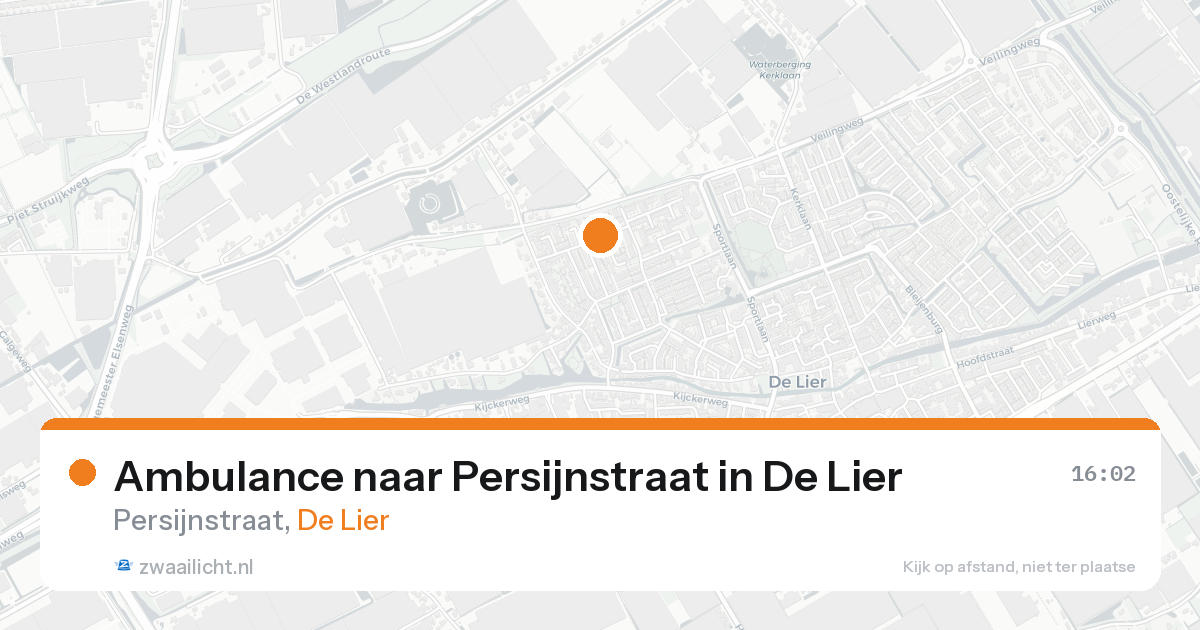 Ambulance naar Persijnstraat in De Lier — 19 aug 2026
