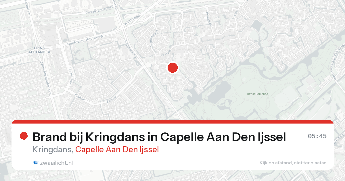 Brand bij Kringdans in Capelle Aan Den Ijssel — 19 aug 2026