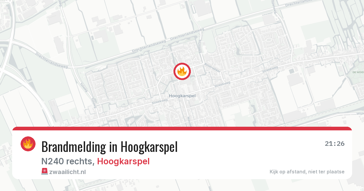 Brandmelding in Hoogkarspel — 27 jun 2026