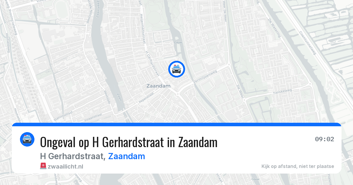 Ongeval op H Gerhardstraat in Zaandam — 5 aug 2026