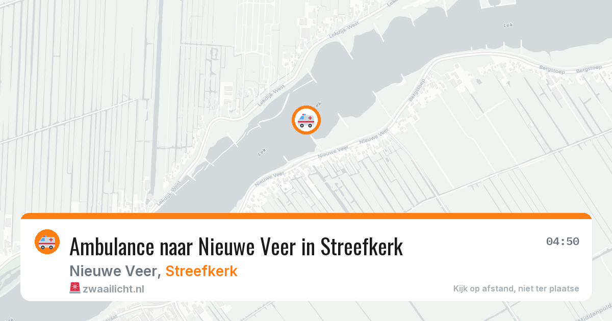 Ambulance naar Nieuwe Veer in Streefkerk — 29 mei 2026