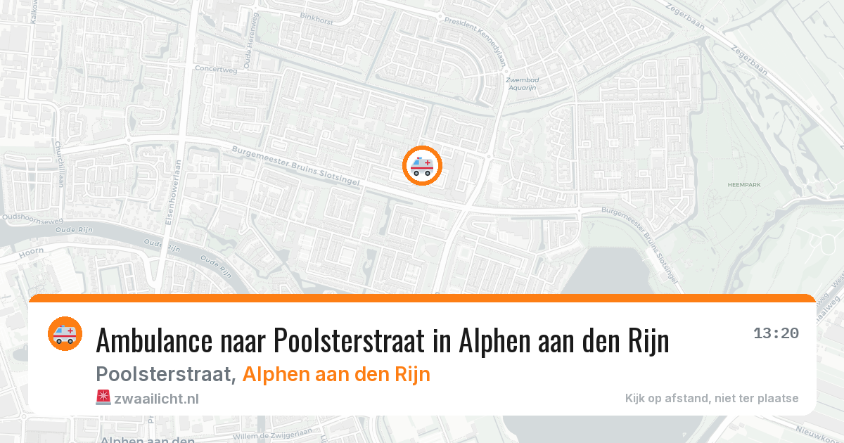Ambulance naar Poolsterstraat in Alphen aan den Rijn — 13 aug 2026