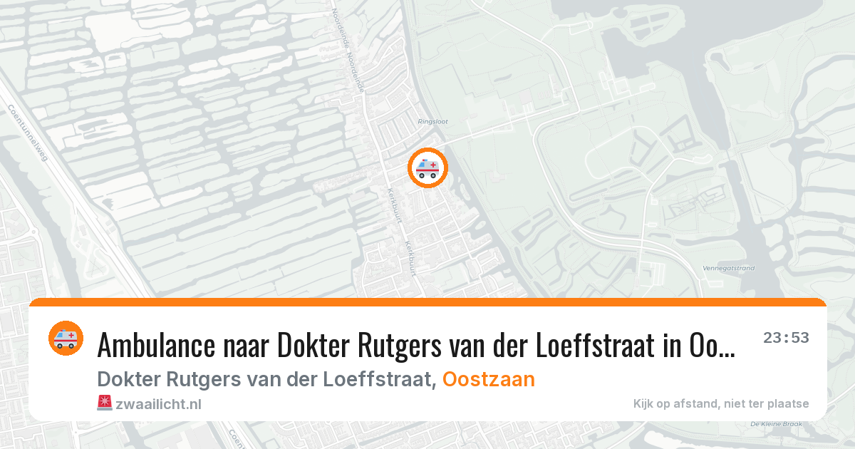 Ambulance naar Dokter Rutgers van der Loeffstraat in Oostzaan — 9 apr 2026
